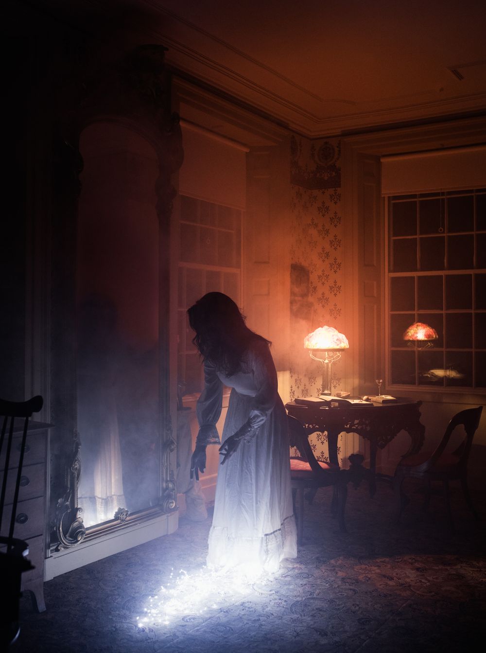 Shot at the Florence Griswold Museum, in the historic house. Drawing Room at night