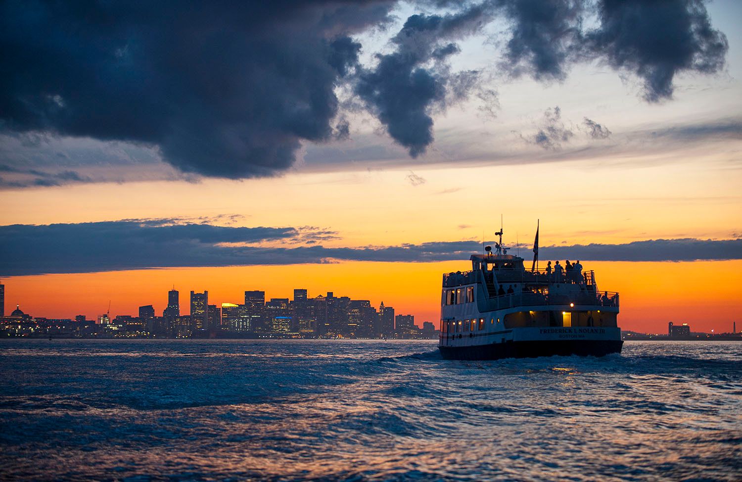 Boston Harbor at Sunset