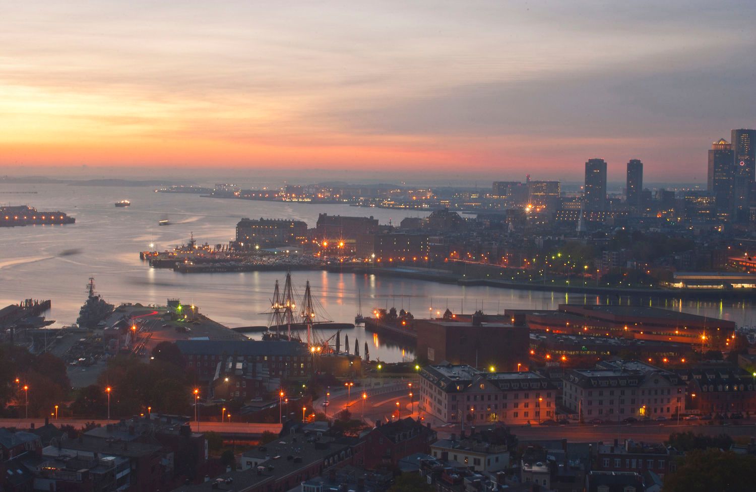 Boston Harbor at Sunrise