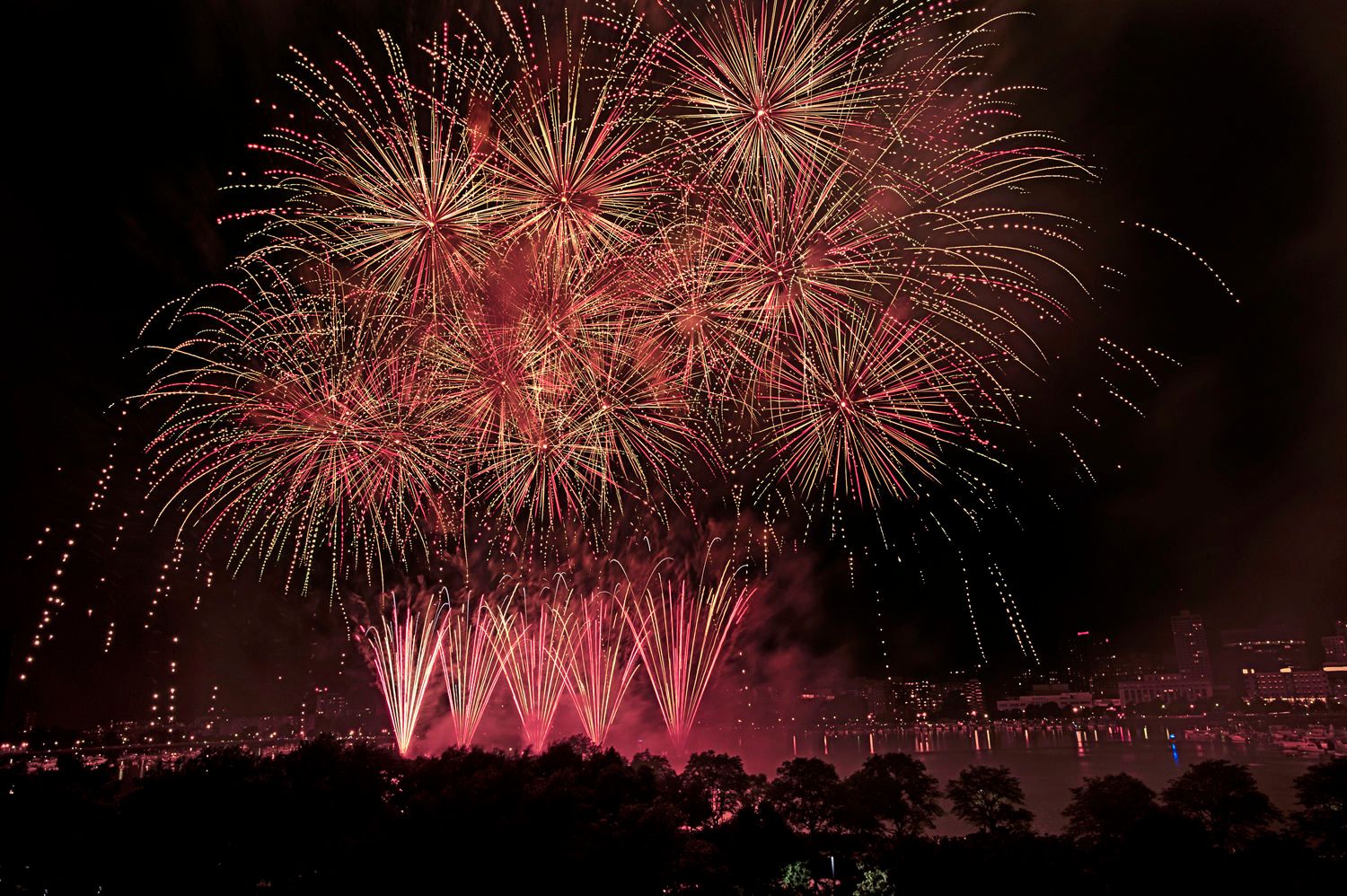 July 4th Fireworks display in Boston