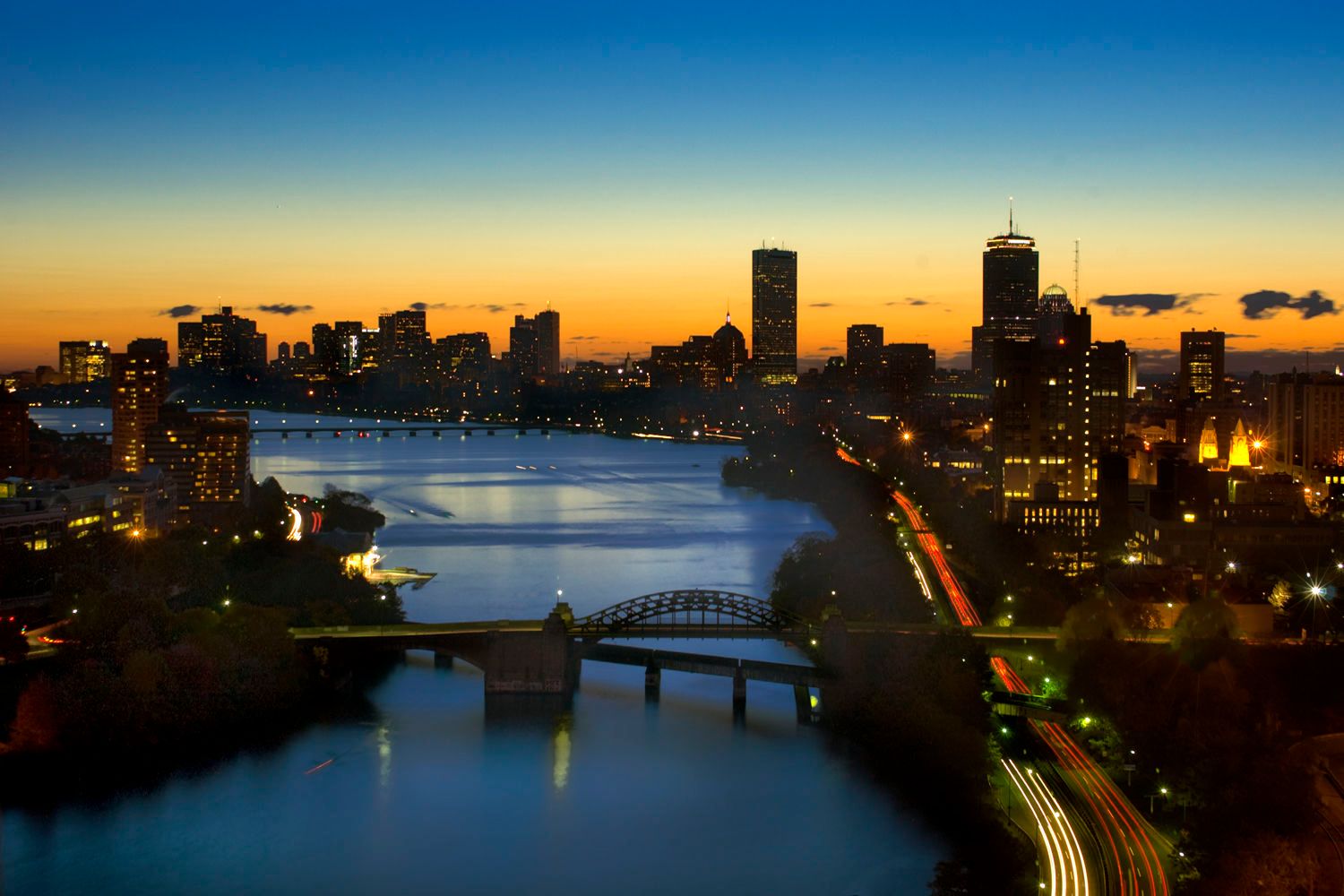 Boston Skyline at Night