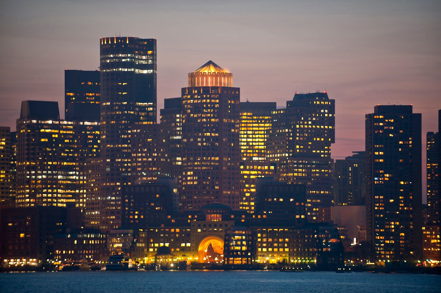 Boston Harbor at Sunrise