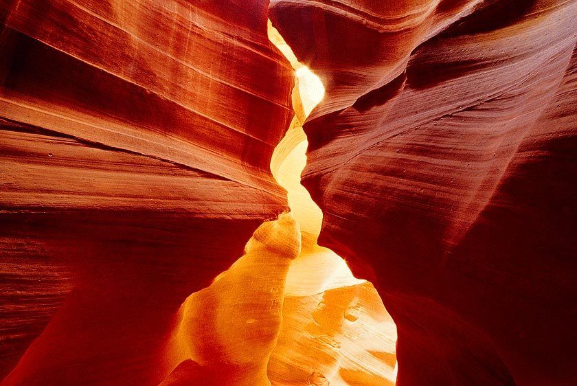 near Page, Arizona, Navajo land. Scanned from Kodak E100VS film. Corkscrew Canyon (Horizontal)