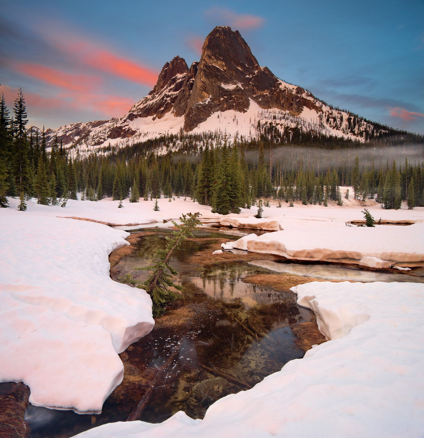 North Cascades National Park, Washington Spring Snow Melt, Liberty Bell