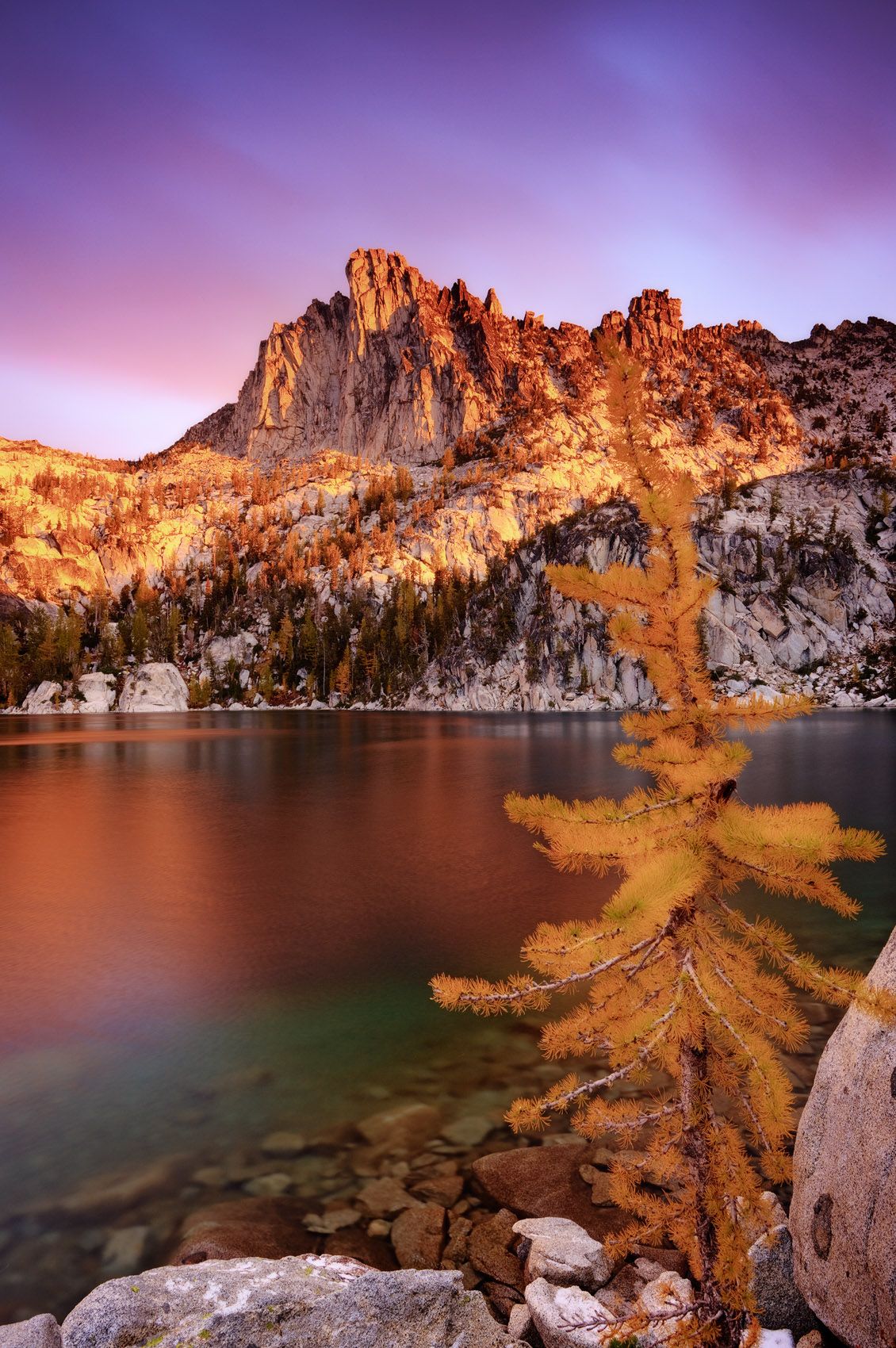 The Enchantments, Alpine Lakes Wilderness, Washington Electric Larch and Prusik Peak