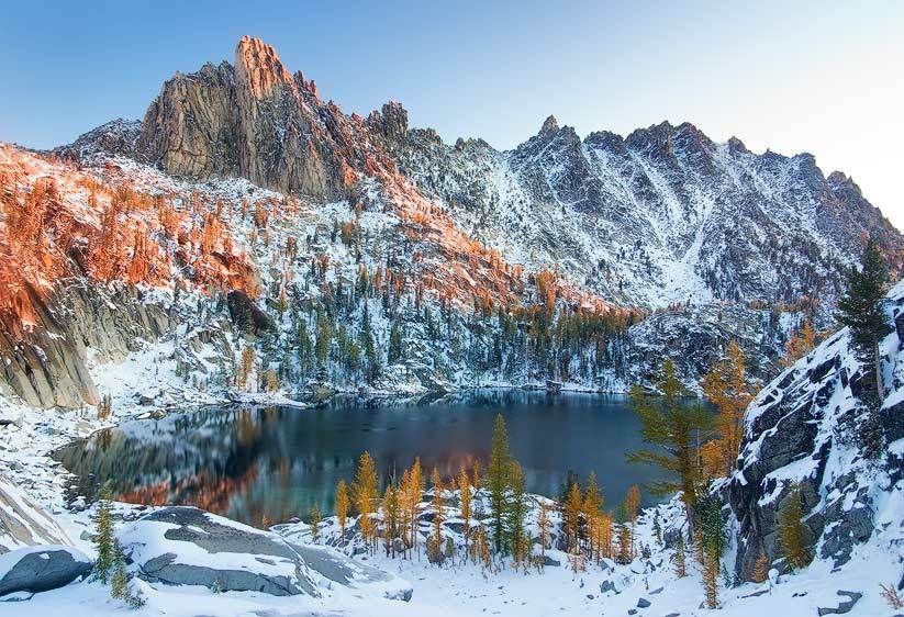 The Enchantments, Alpine Lakes Wilderness, Washington Early Winter, Lake Viviane