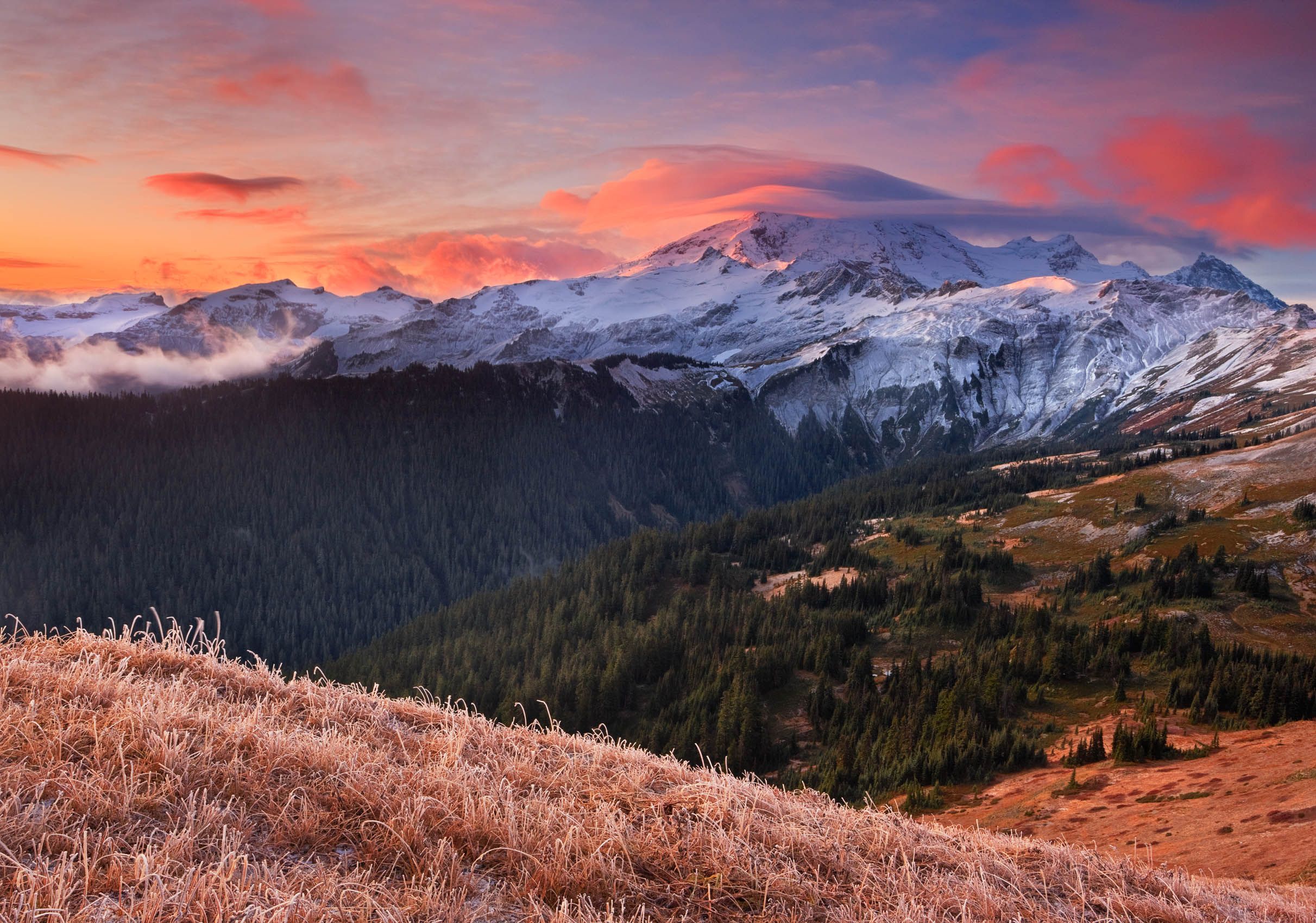Mount Baker Wilderness, Washington Storm Clears at Sunrise, Mount Baker from the Divide