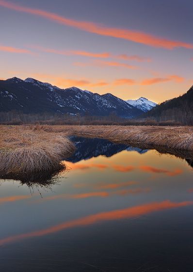 near Lake Wenatchee, Washington Poets Ridge and Glacier Peak from White River Inlet