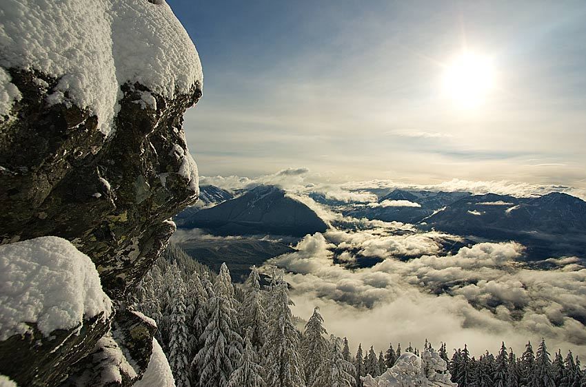 Washington View from Winter Summit, Mount Si