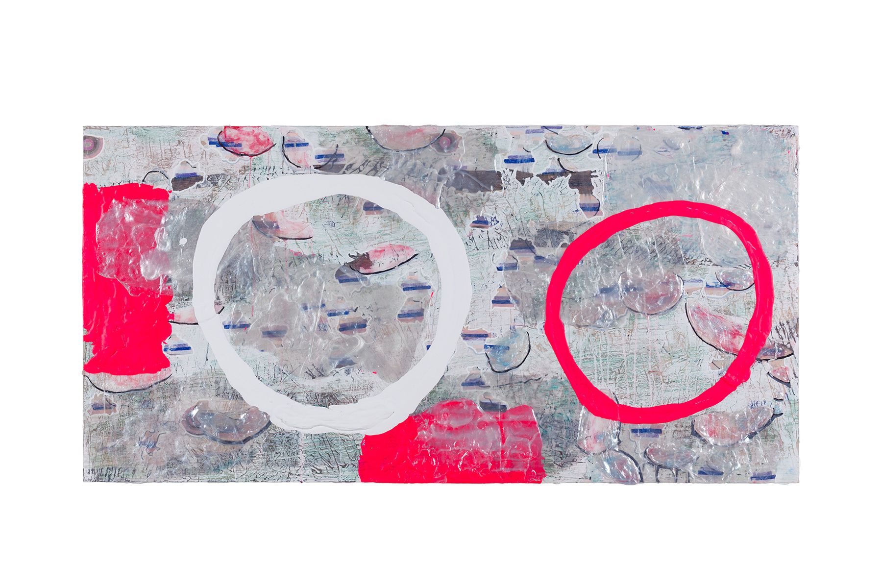 mixed media on birch wood panel 30.5 x 60 in. Circumscribe 5.18.1