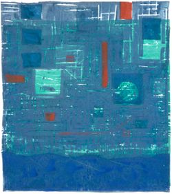 Night - Woodcut on paper, Edition of 6 - 19 x 21.5'", 2003 Night