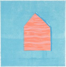 MoPink Wave House - Woodcut and thread on paper - Edition of 12, 16 x 15". 2025 Pink Wave House.jpg