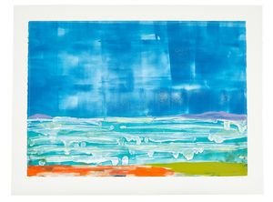 Waves - Monotype on paper, 36.5 x 48, 2023 Waves