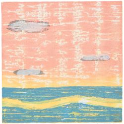Sunset - Woodcut on paper, Edition of 12 - 12 x 12", 2008 Sunset