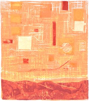 Sunrise - Woodcut on paper,  Edition of 6 - 19 x 21.5", 2003 Sunrise