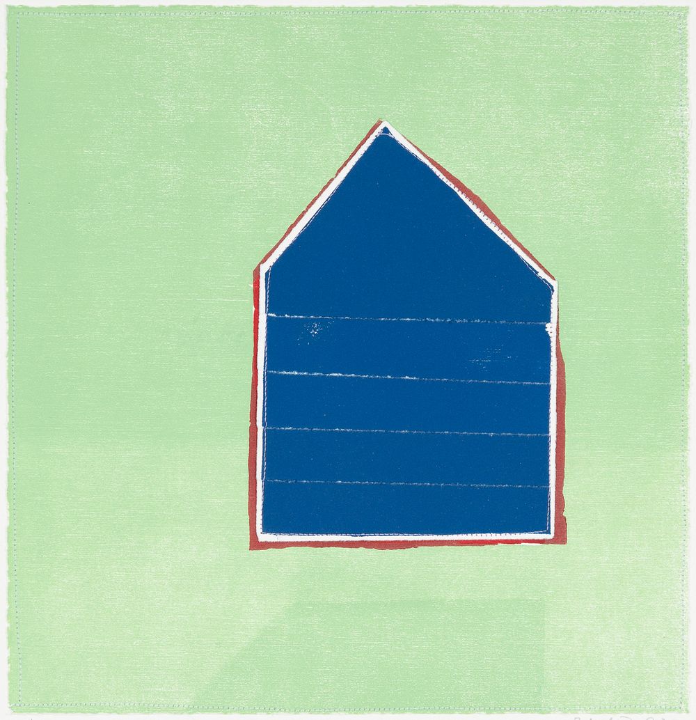 * NEW RELEASE: $350 (Unframed), FREE SHIPPING  * Cobalt House - Woodcut and thread on paper - Edition of 12, 16 x 15" - 2025 Cobalt House.jpg