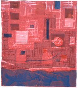 Dusk - Woodcut on paper, Edition of 7 - 19 x 21.5", 2003 Dusk