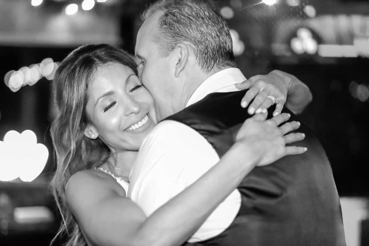 Mitch and Danielle First dance hug