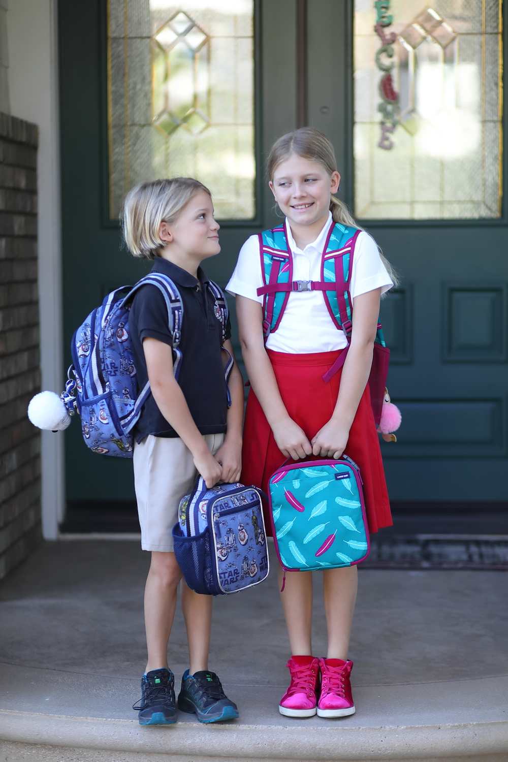 First Day Back at School!  For Alex and Sebby