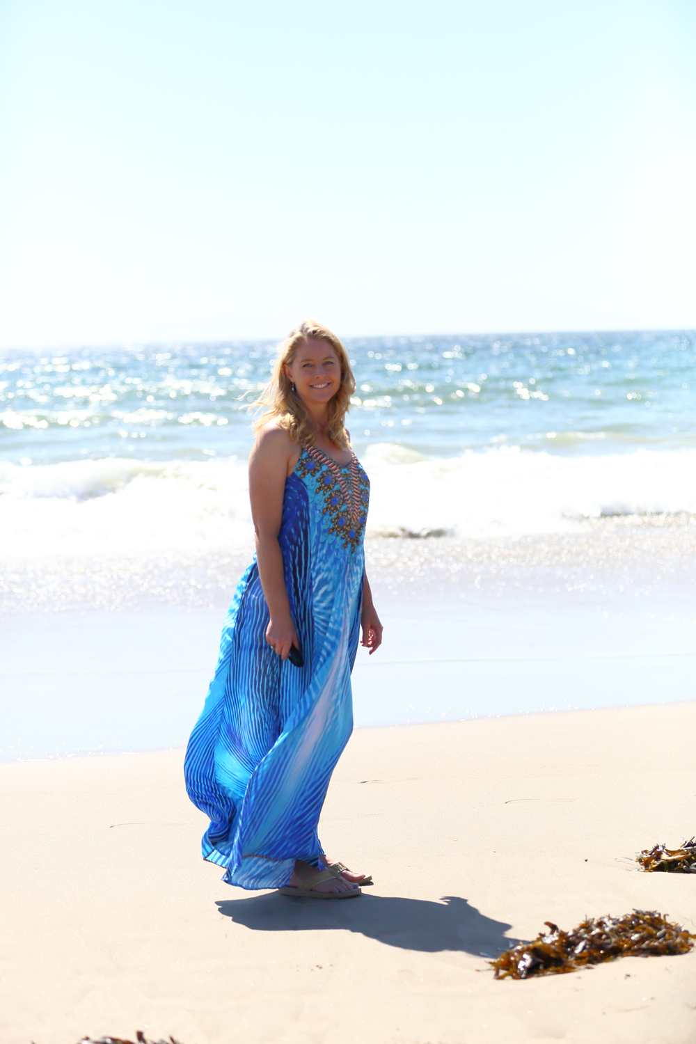 Beach dress looking radiant