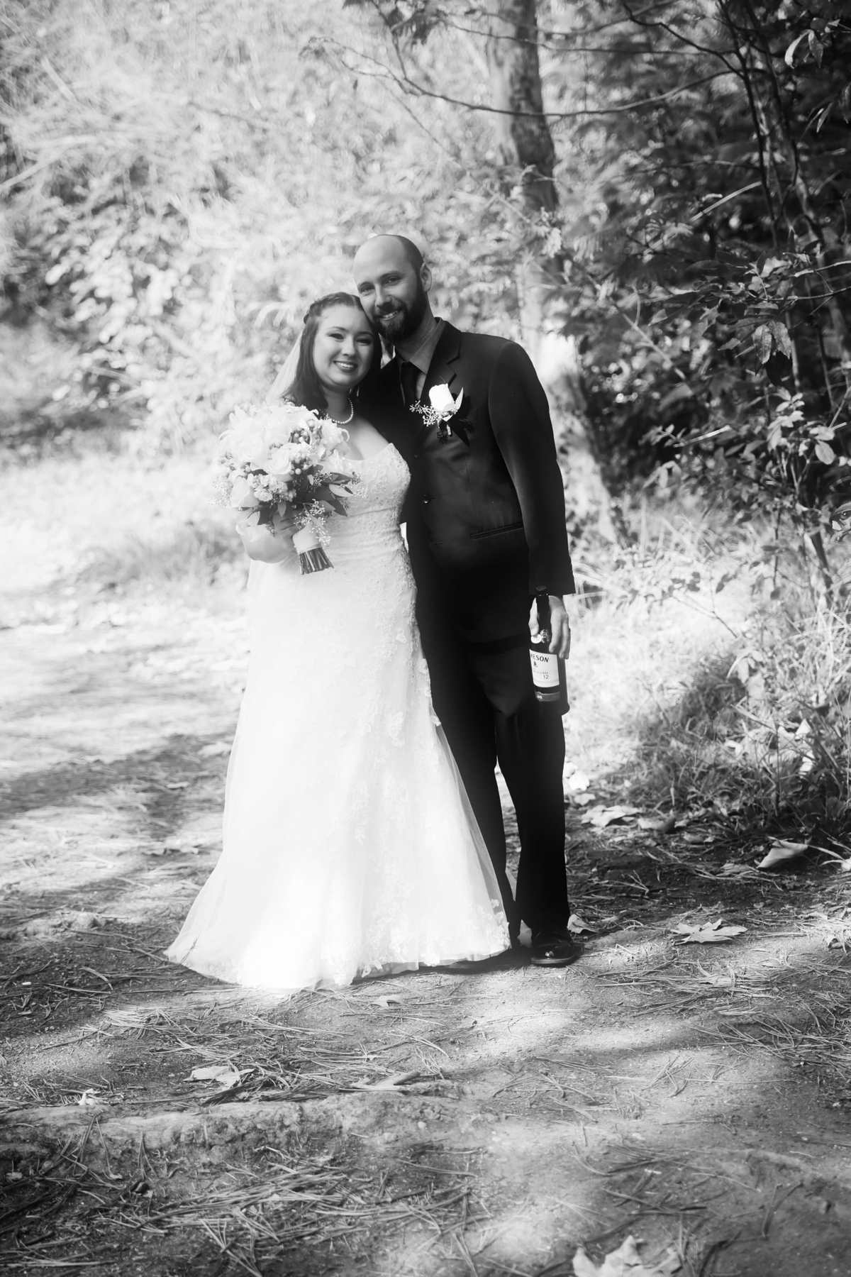 With the bottle of Jamison at the ready. Bridal formals or not so formal