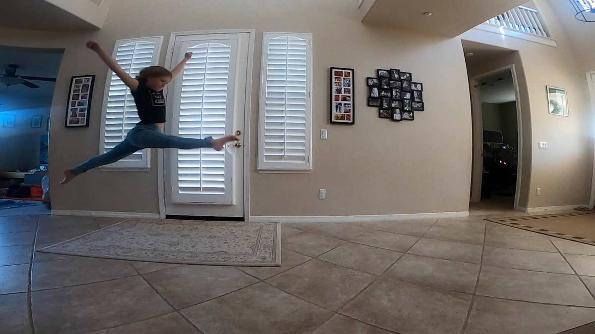 Alex practices her dance leaps Dance Photography