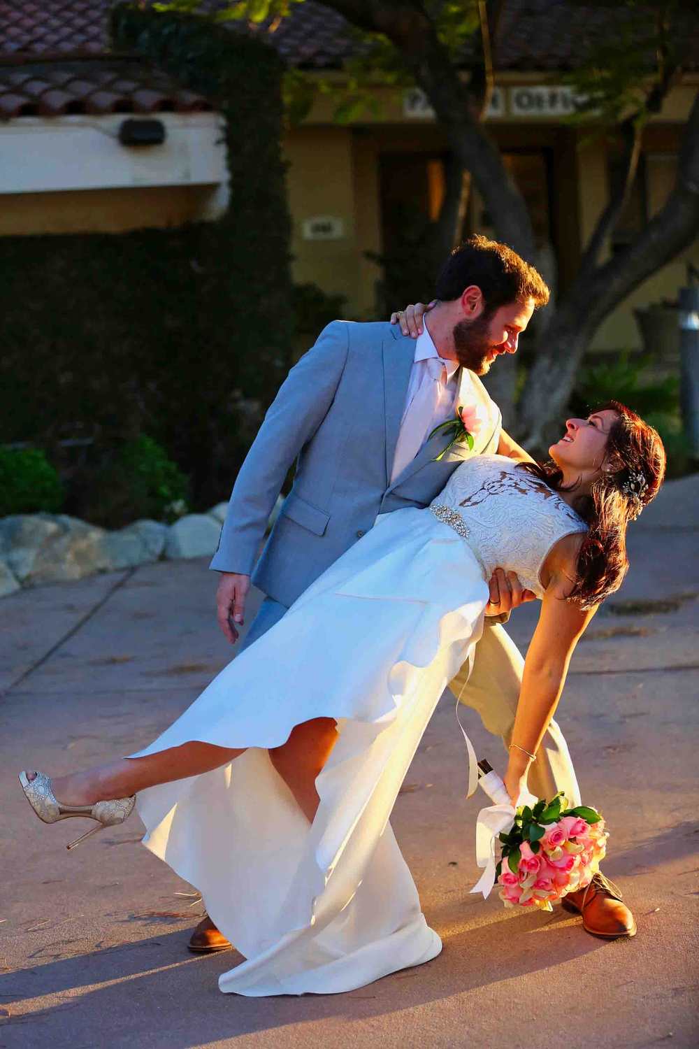 Backbend king and queen!  Wedding Backbend experts! Michelle and Jeff's famous backbend