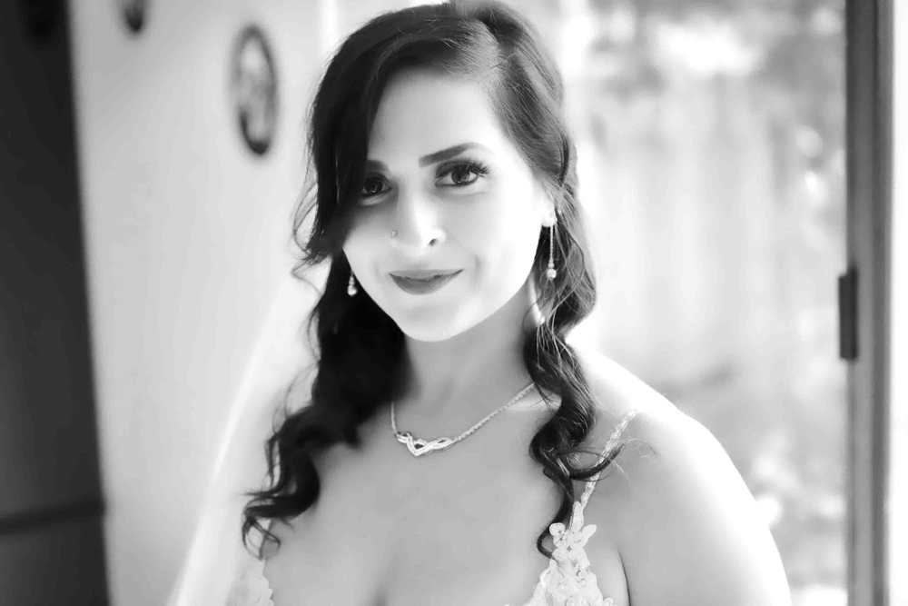Our gorgeous bride in Black and White Black and White Wedding Photo of Michelle