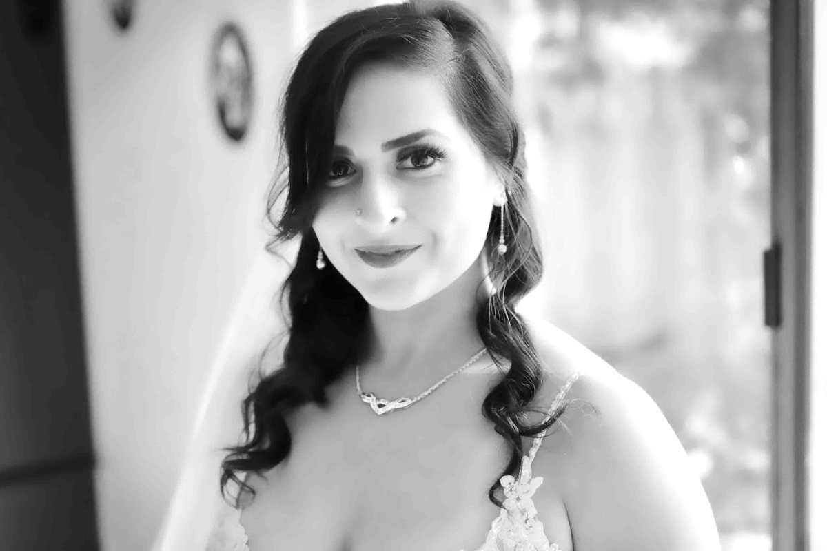 Our gorgeous bride in Black and White Black and White Wedding Photo of Michelle