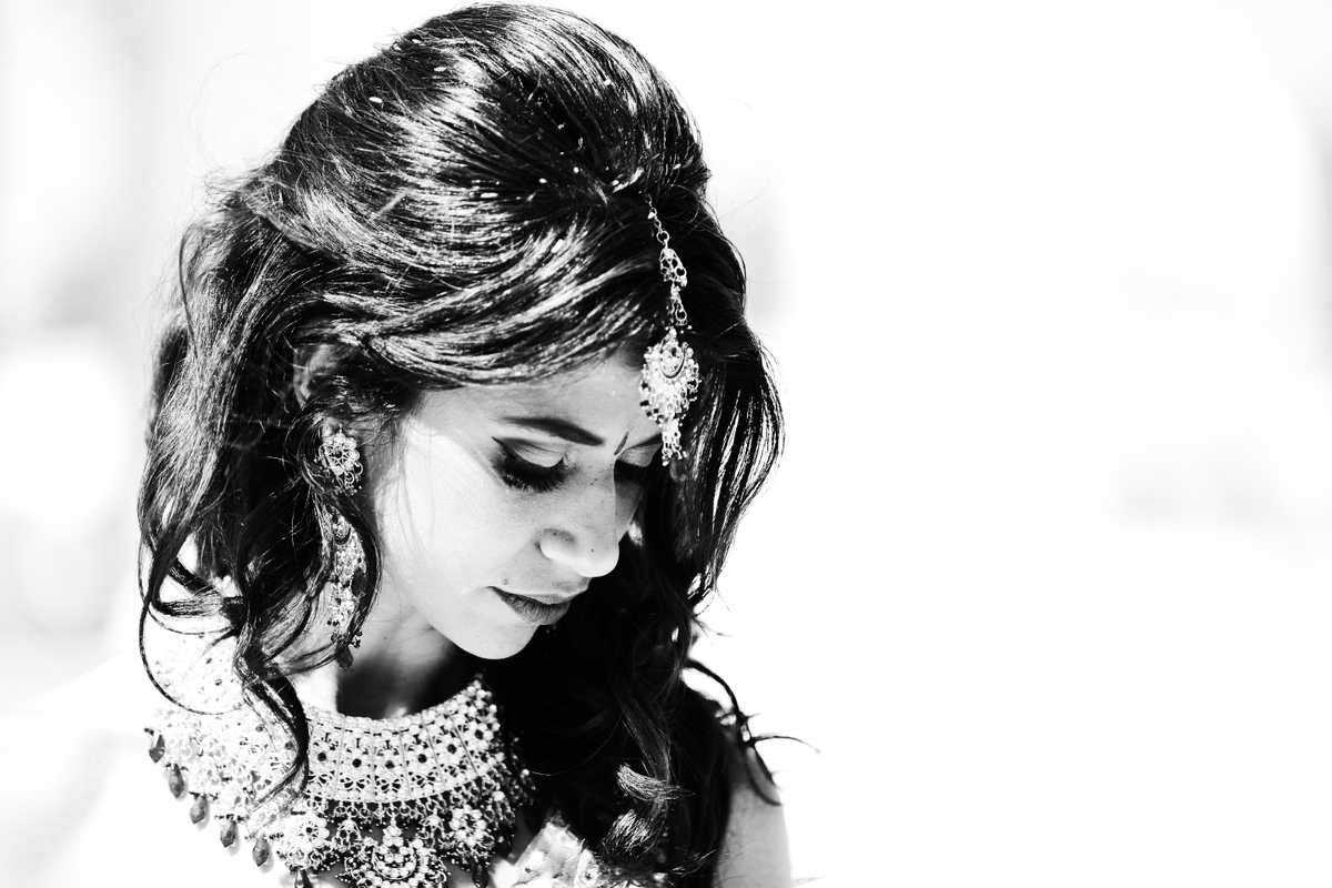 Beautiful Hindu bride Davita in repose