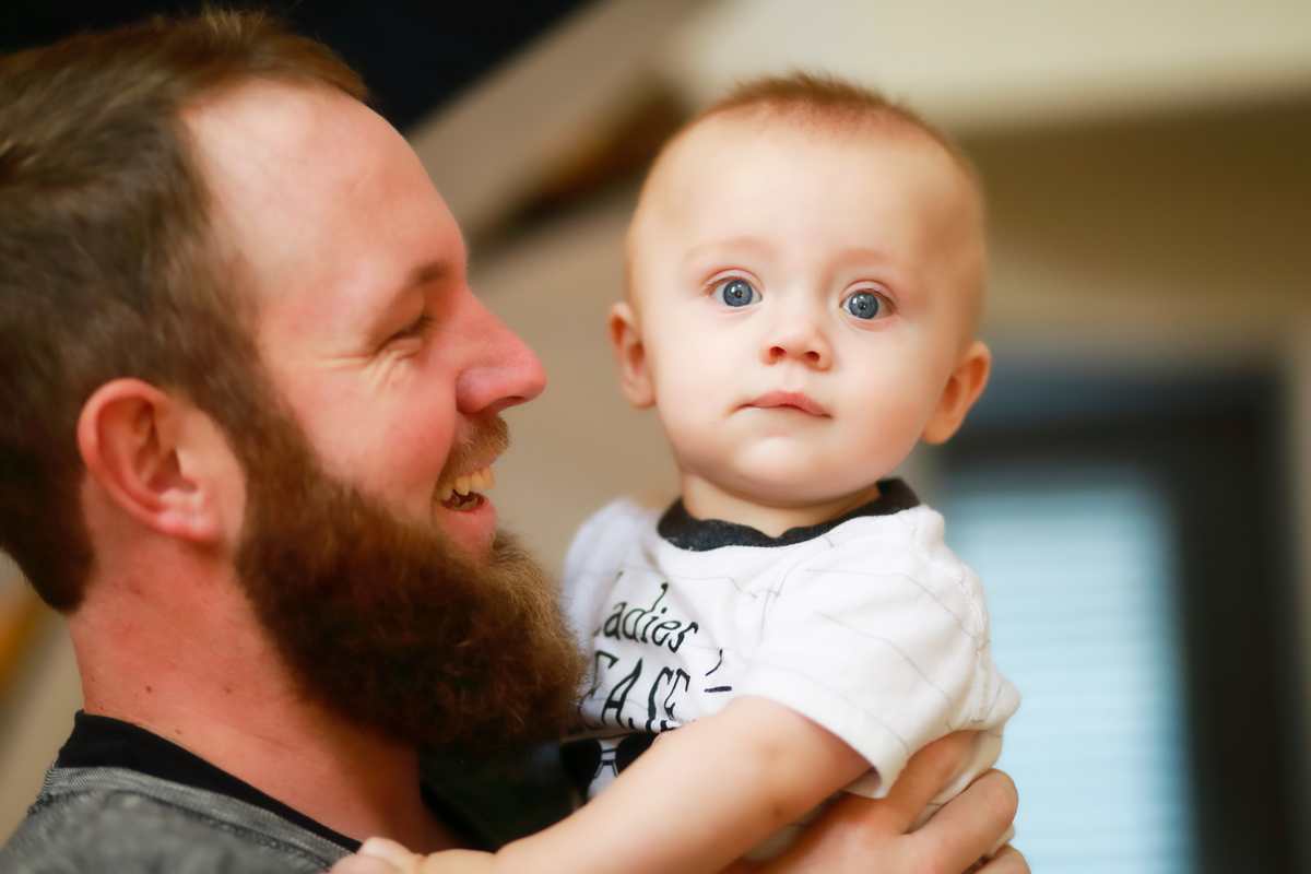 Dad and Baby looking good! Dad and Baby looking super cool!