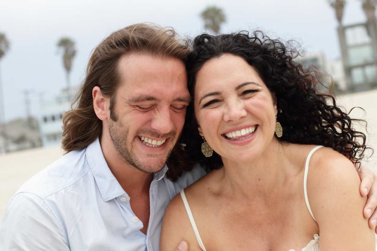 Post Wedding shoot on the beach Daniel and Christina on the beach