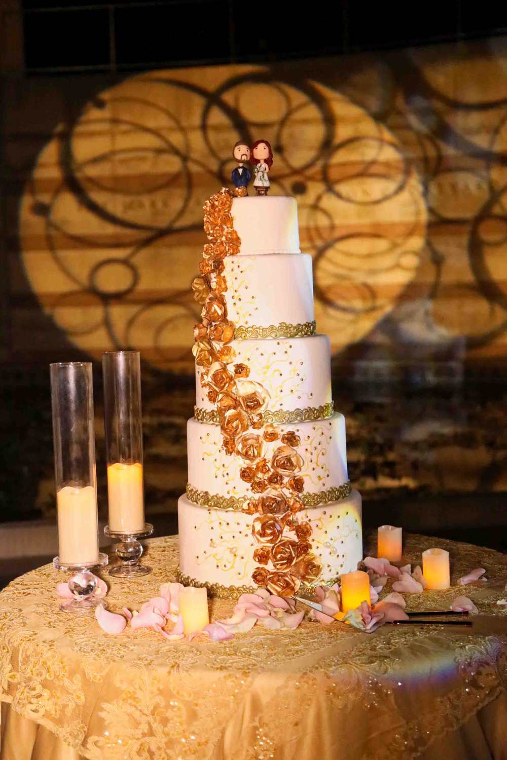 Jeff and Michelle's amazing cake Skirball wedding cade