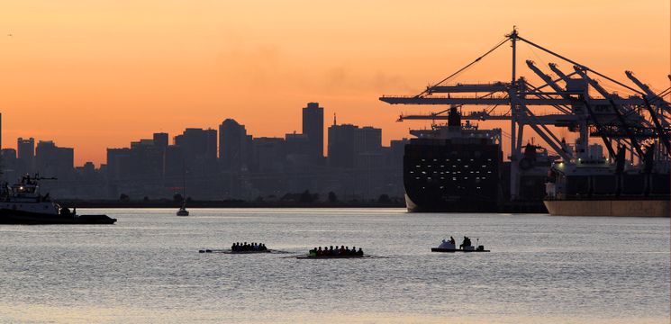 Oakland Harbor/San Francisco Skyline