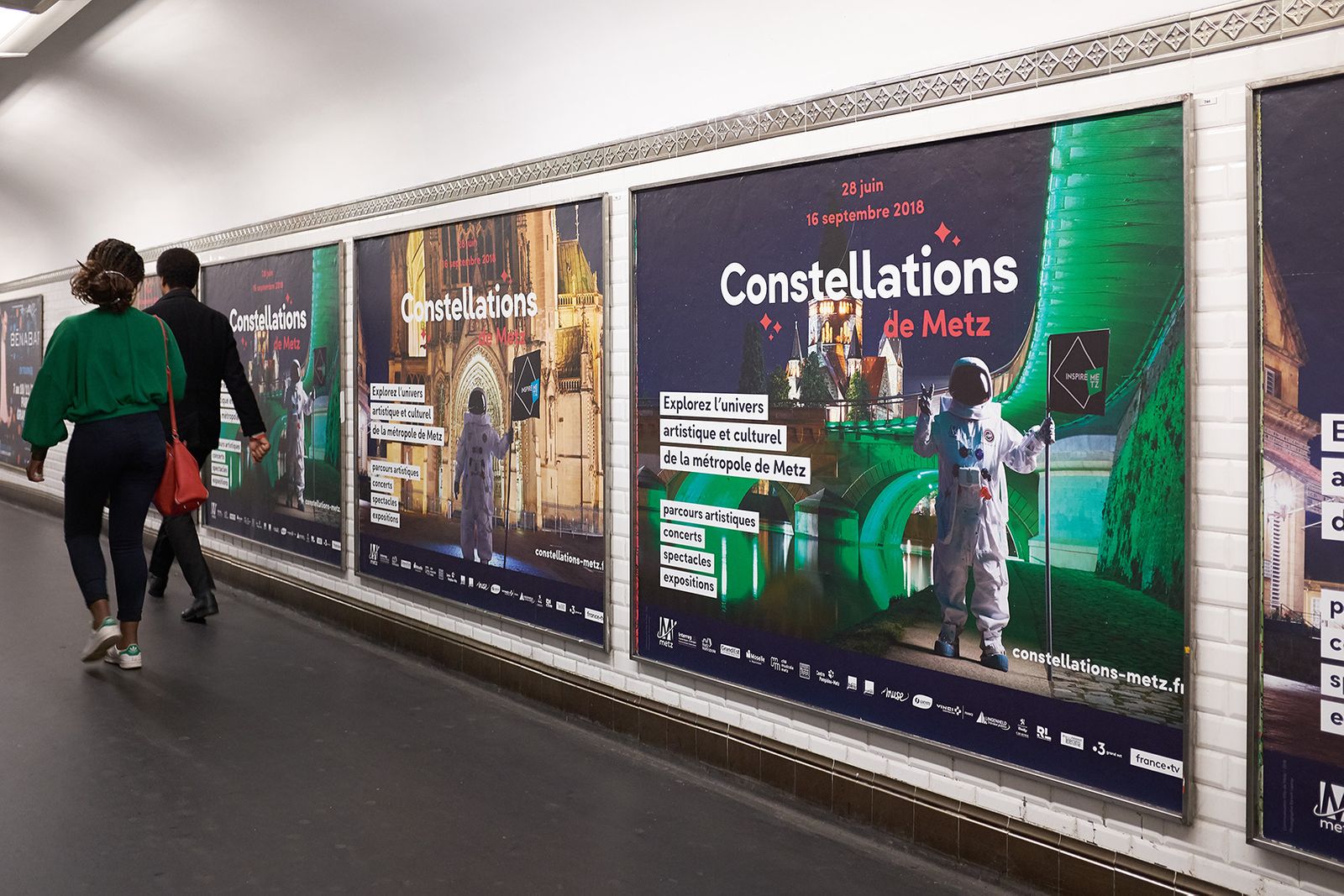 Campaign for the cultural event "Constellations de Metz" in the subway of Paris