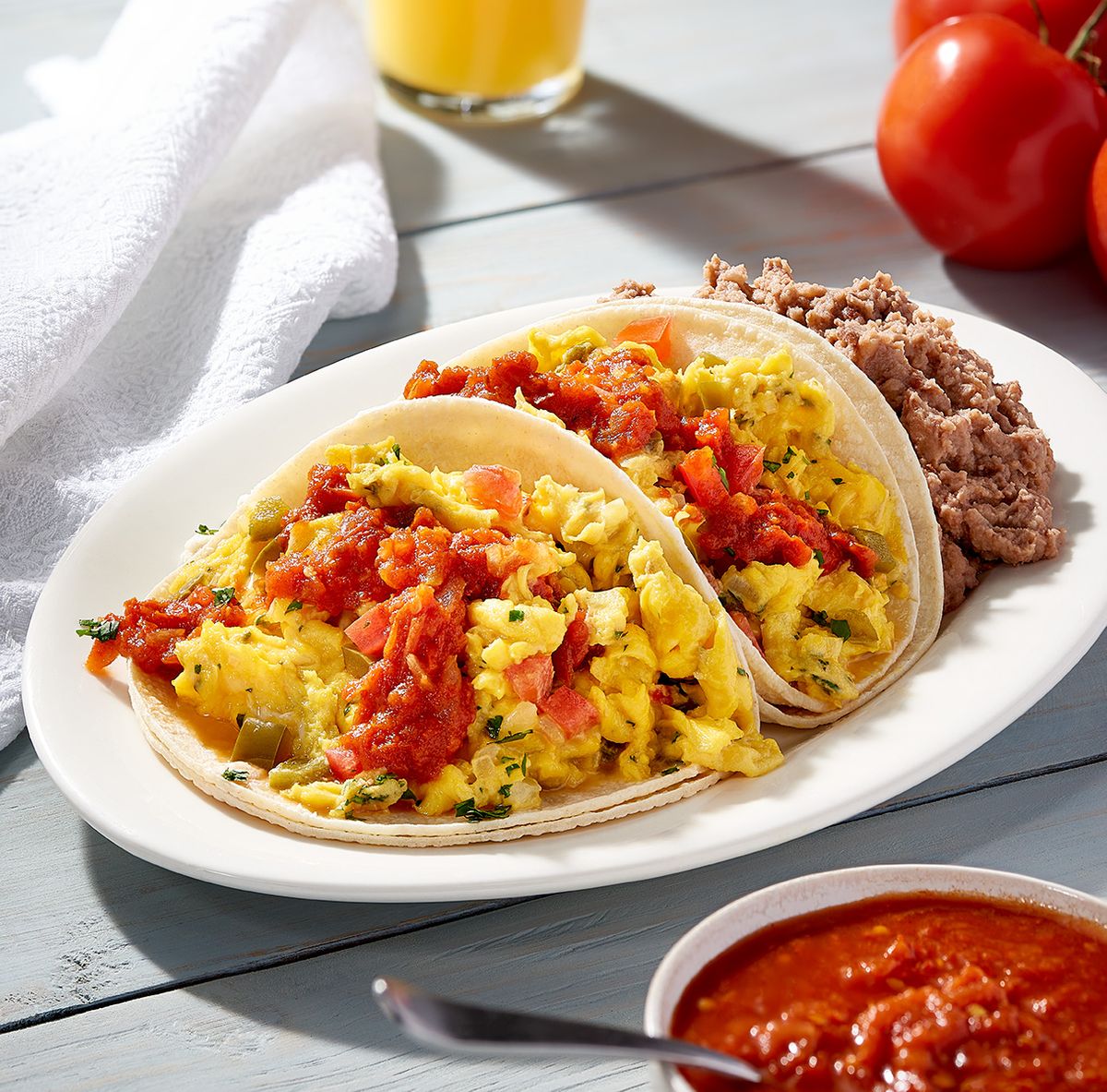 Mexican Style Breakfast Tacos - Commercial Food Photography