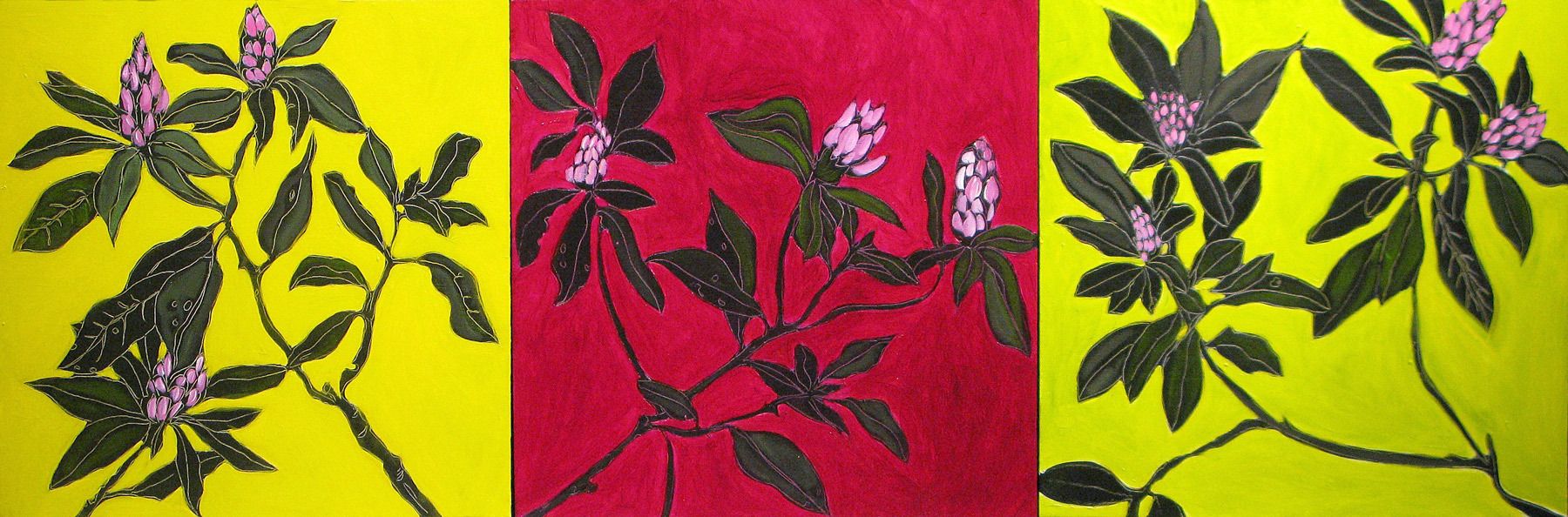 24"X72"ACRYLIC, 3 CANVASES MOM'S RHODOS