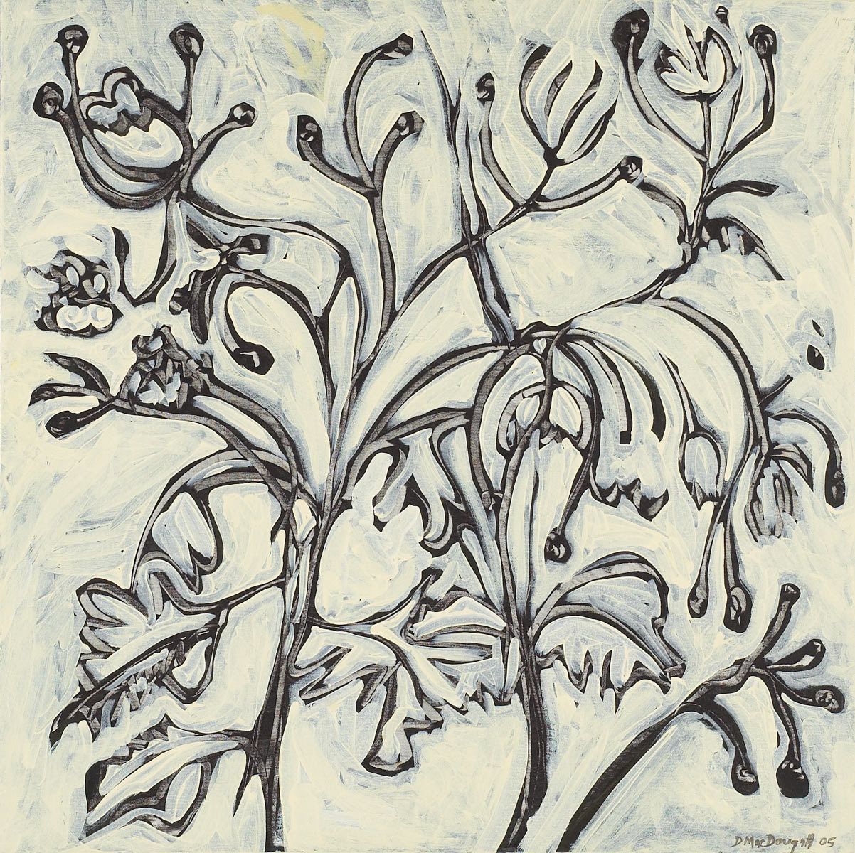 20"X20"ACRYLIC, CANVAS WINTER TWIGS