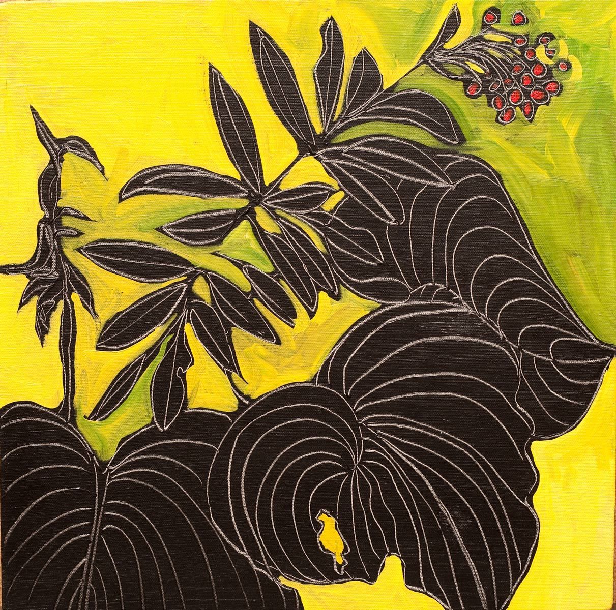 ACRYLIC ON CANVAS PAINTING DETAIL