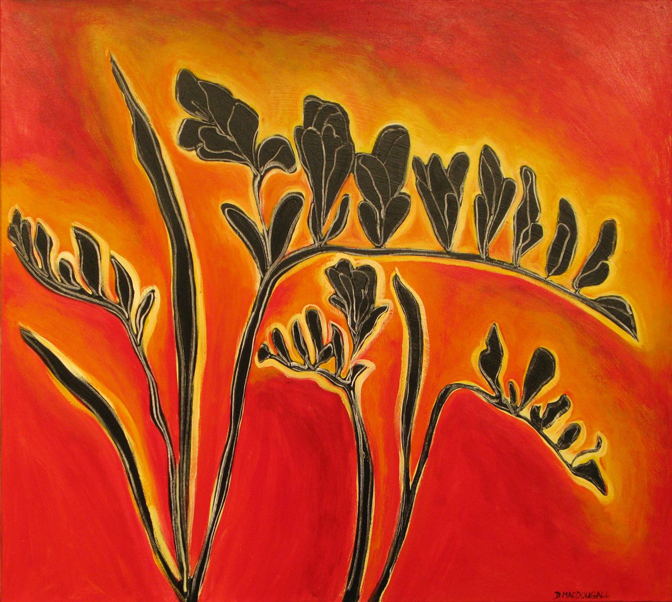 36"X40"ACRYLIC, PANEL EFFLORESENCE