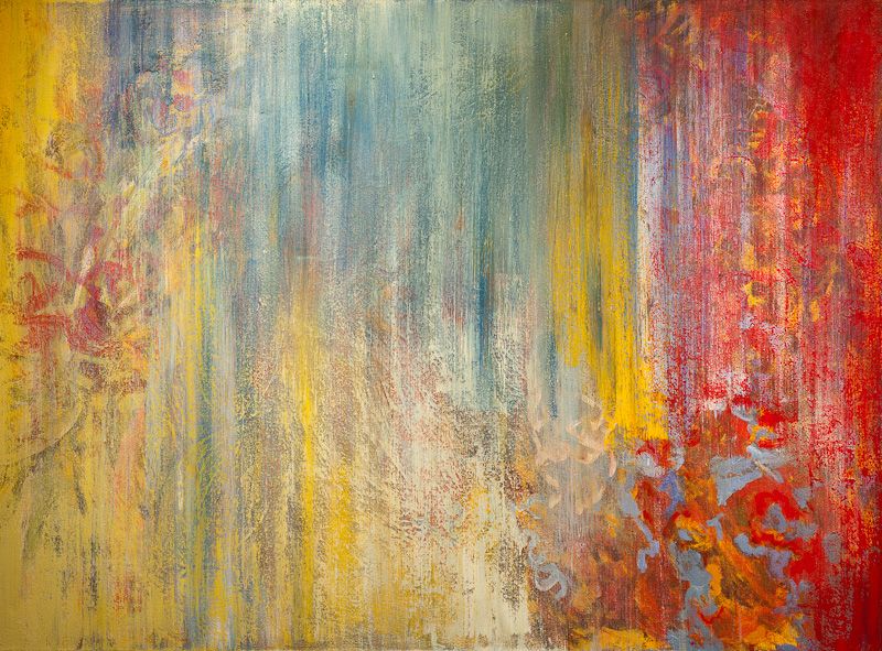 40"X56"ACRYLIC, CANVAS RAIN