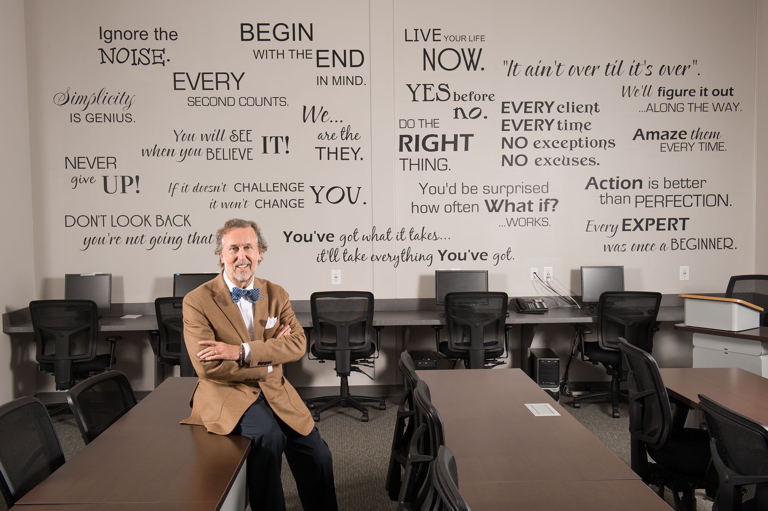 Business headshot on location