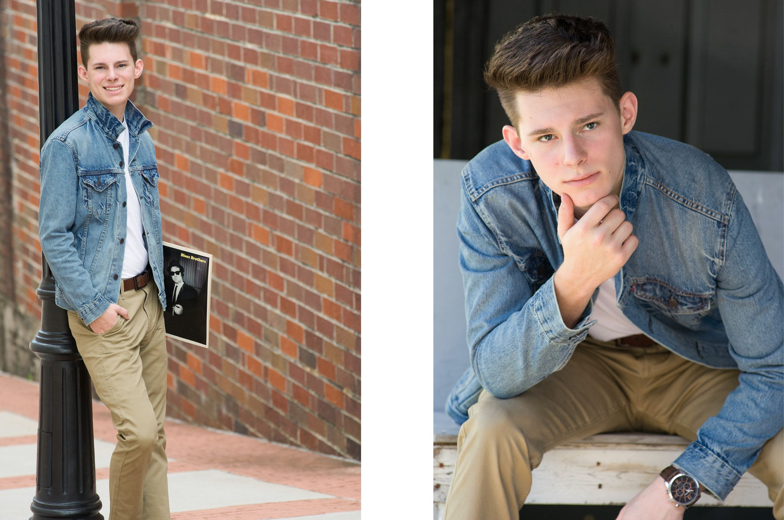 Male model outdoor photo shoot