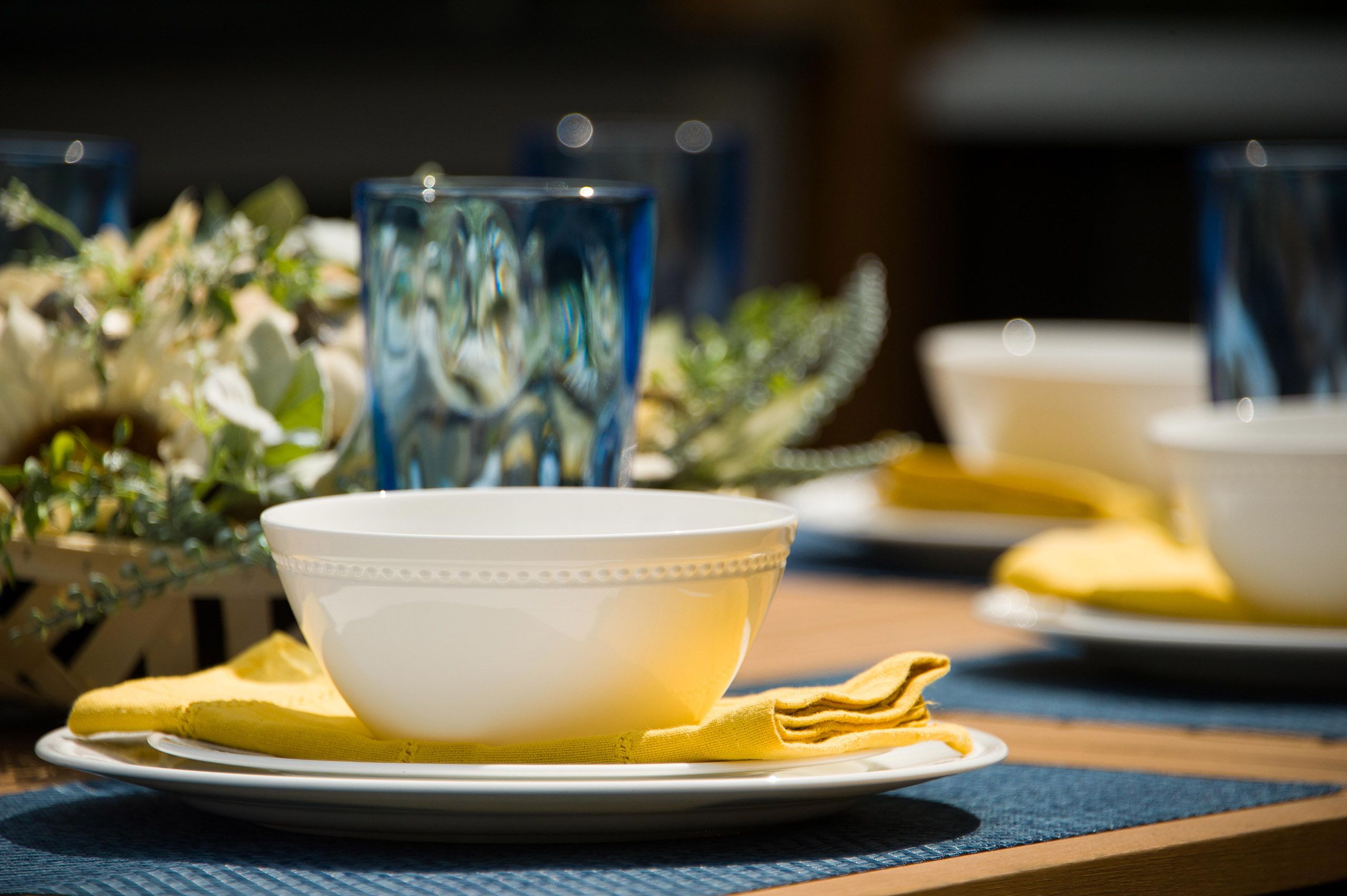 Place setting styled for photo shoot in Atlanta, Georgia