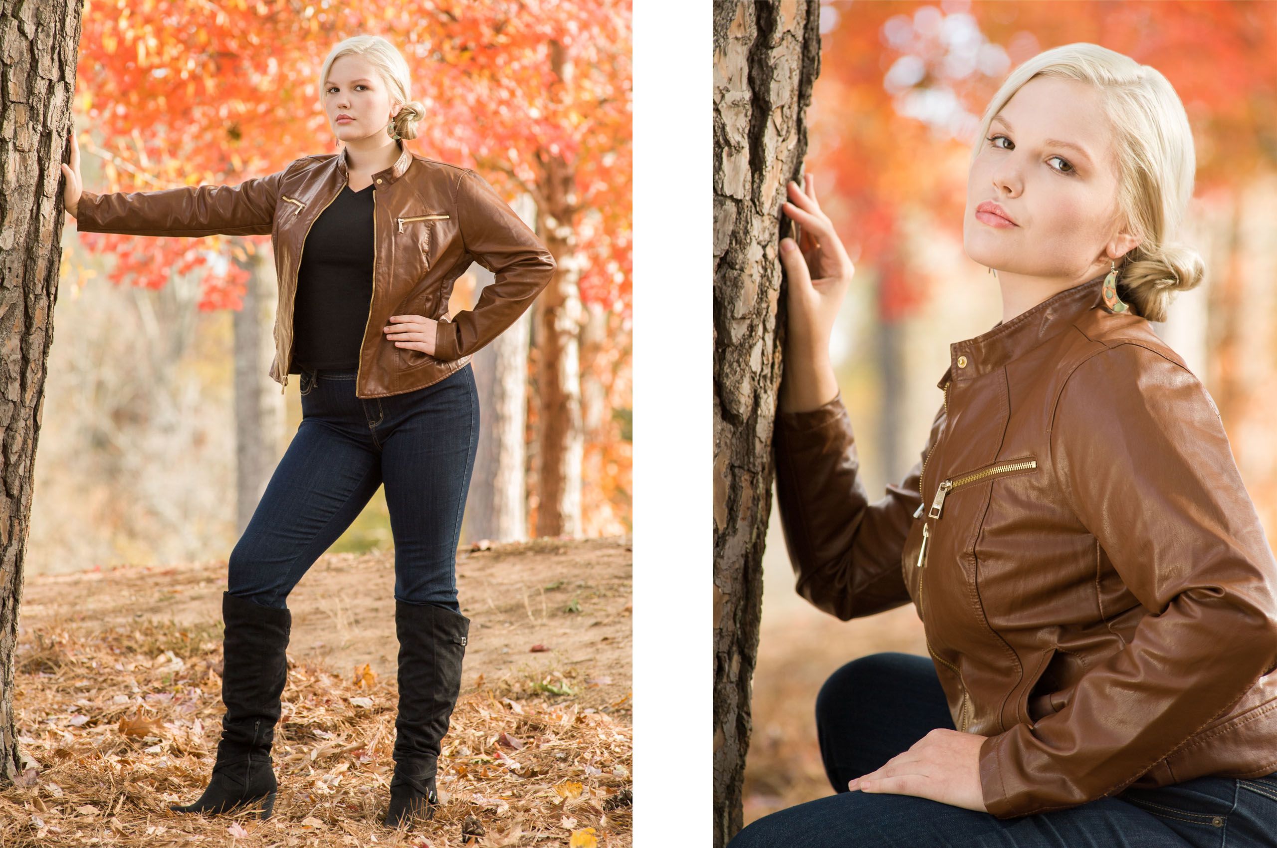 Female model outdoor photo shoot