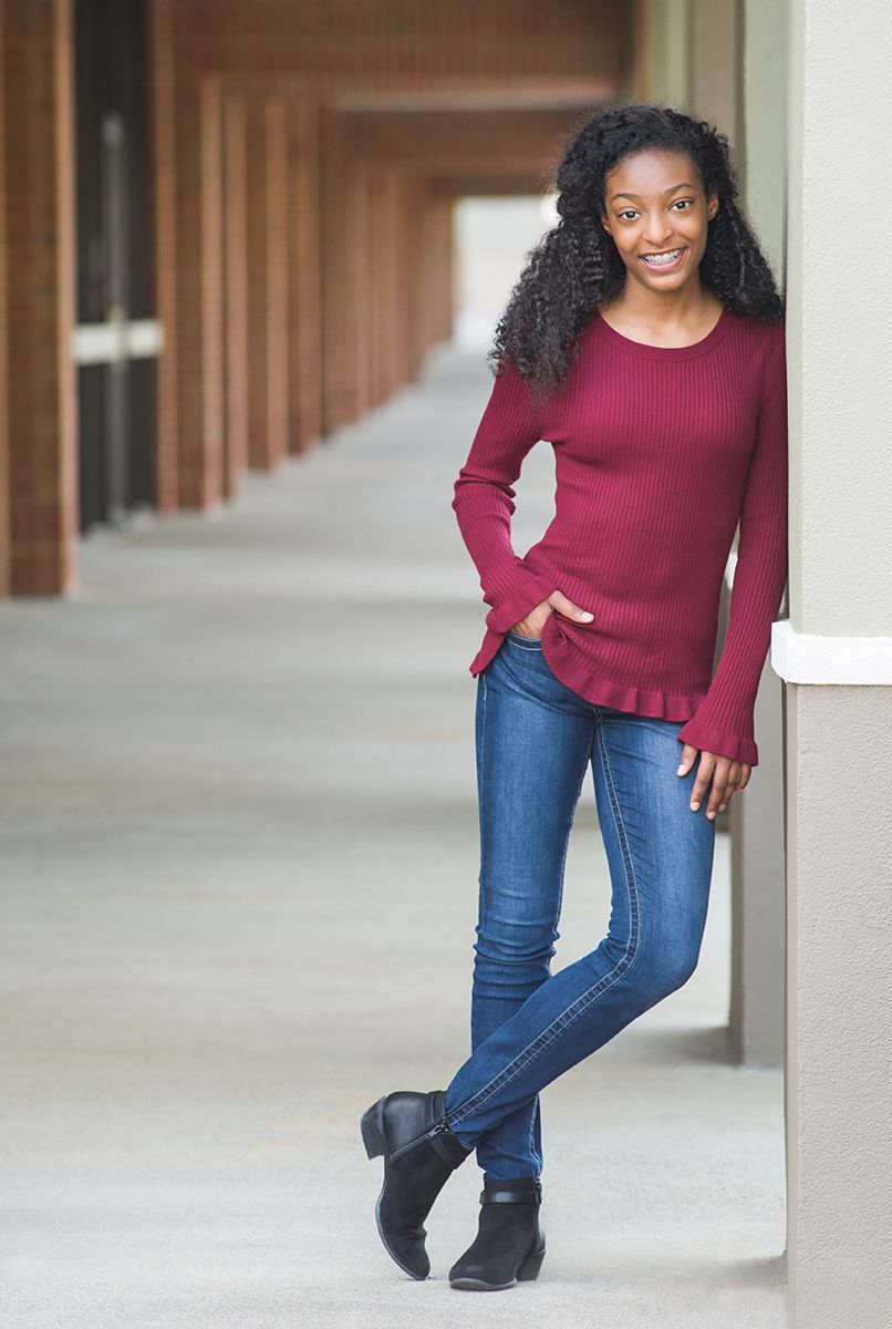 Female model outdoor photo shoot