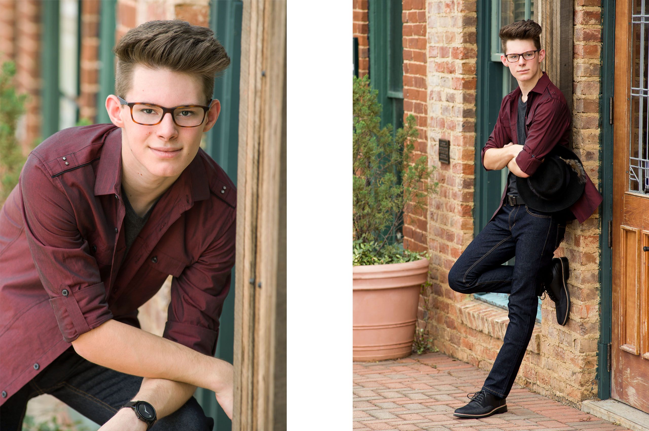 Male model outdoor photo shoot