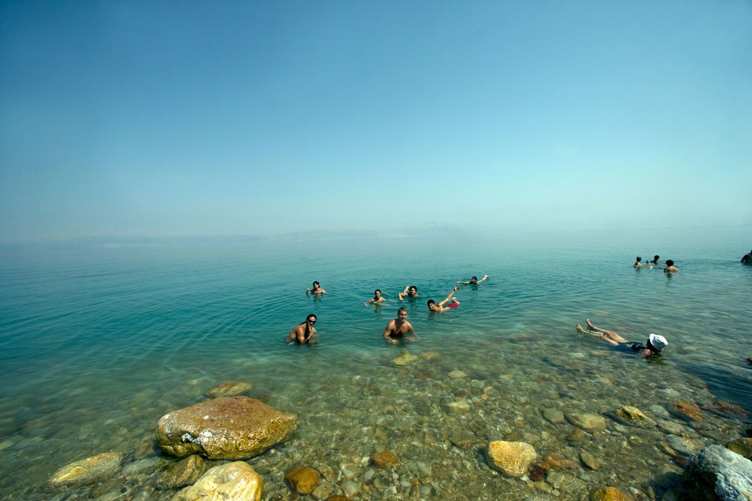 Floating on the Dead Sea