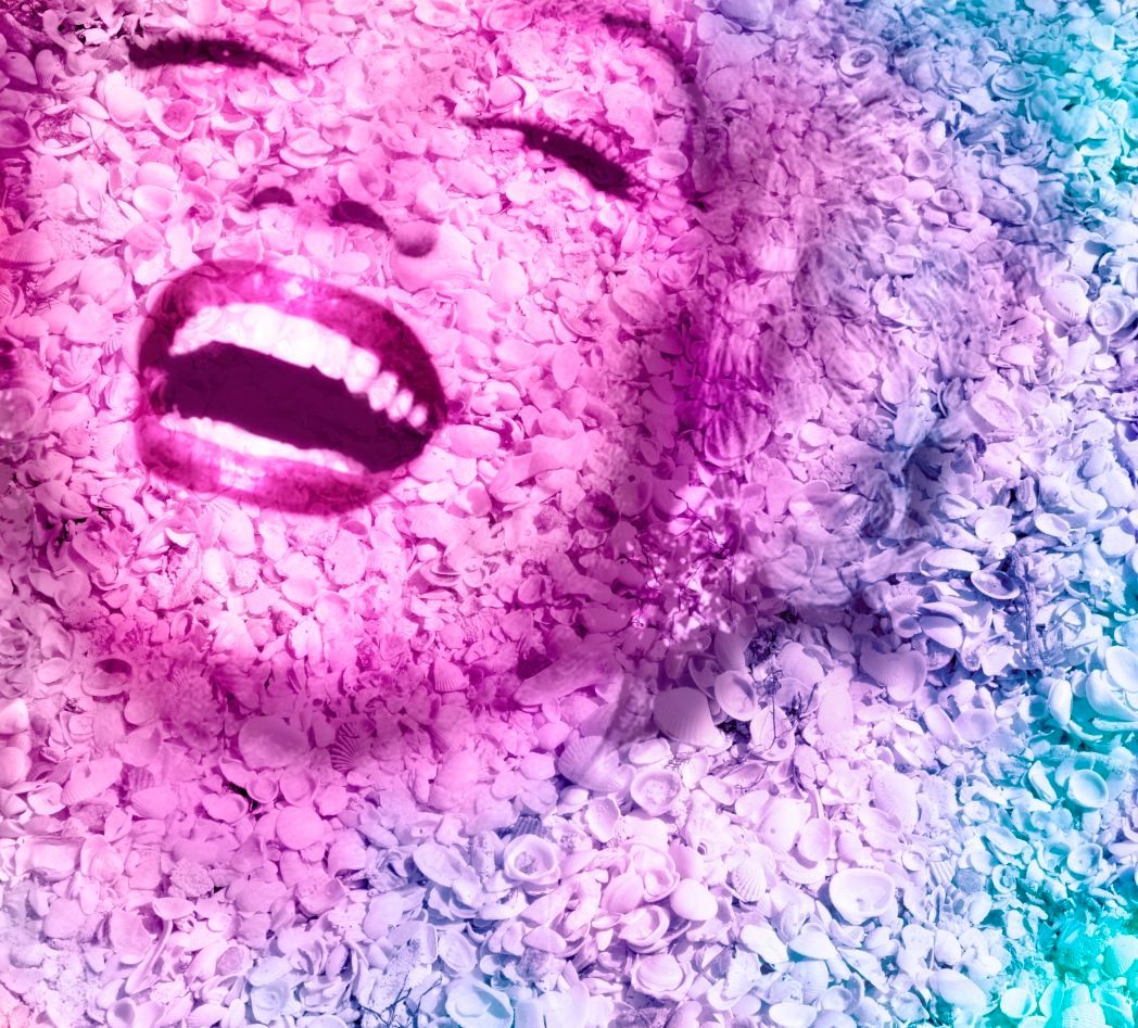 Marilyn Portrait of Shells in Pastel