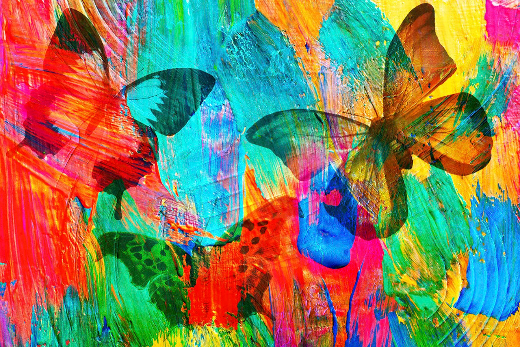 Colorful Abstract Butterflies 